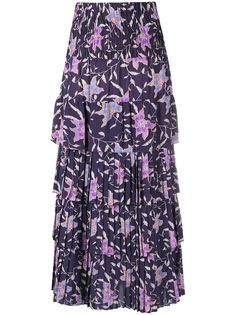 Isabel Marant Étoile плиссированная юбка с цветочным принтом
