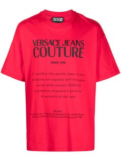 Versace Jeans Couture футболка Etichetta с принтом