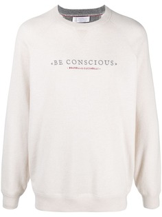Brunello Cucinelli джемпер Be Conscious с вышивкой
