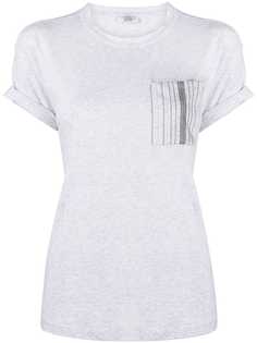 Brunello Cucinelli футболка с декором Monili