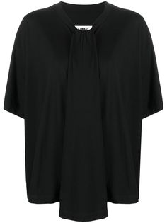 MM6 Maison Margiela футболка с драпировкой