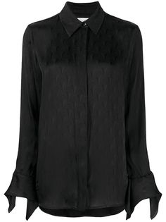 Victoria Victoria Beckham рубашка с завязками и логотипом