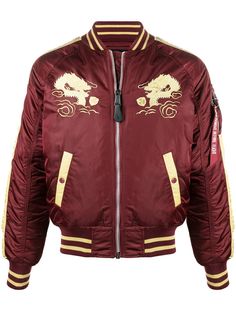 Alpha Industries бомбер с вышивкой