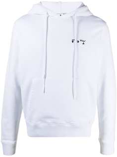 Off-White худи с кулиской и логотипом