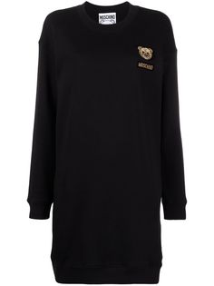 Moschino платье мини с аппликацией-логотипа