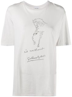 Saint Laurent футболка с графичным принтом