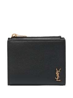Saint Laurent фактурный кошелек с логотипом