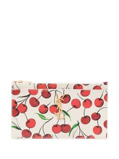 Saint Laurent кошелек с принтом и логотипом