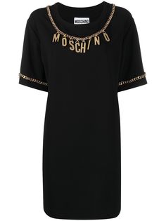 Moschino платье с подвеской-логотипом