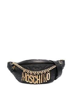 Moschino поясная сумка с логотипом
