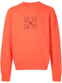 Off-White толстовка с логотипом Workers