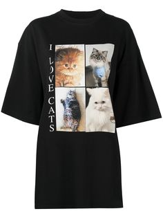 Balenciaga футболка с принтом I Love Cats
