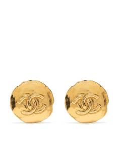 Chanel Pre-Owned серьги-клипсы Forget с логотипом CC