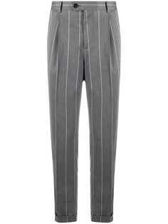 Brunello Cucinelli укороченные брюки в тонкую полоску