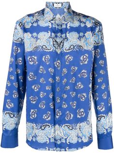 Etro рубашка с принтом пейсли