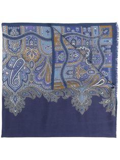 Etro шарф с узором пейсли