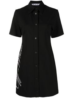 Off-White платье на кнопках с логотипом