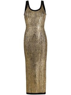 Balmain длинное платье с эффектом кракле