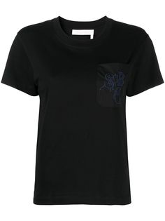 See by Chloé футболка с короткими рукавами и вышивкой