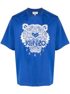 Kenzo футболка с вышивкой Tiger