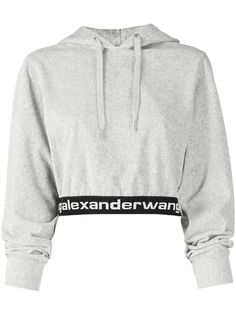 T By Alexander Wang укороченное худи с логотипом