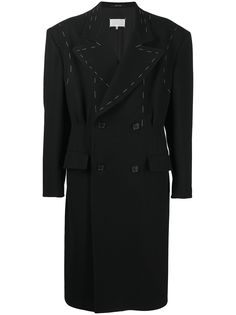 Maison Margiela пальто оверсайз с декоративной строчкой