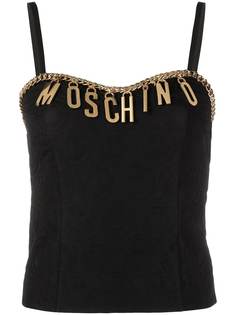 Moschino топ без рукавов с логотипом