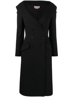 Alexander McQueen двубортное платье с лацканами
