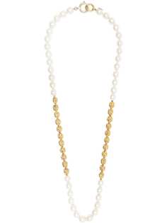 Chanel Pre-Owned длинное колье с жемчугом