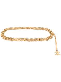 Chanel Pre-Owned ремень-цепочка 1990-х годов с логотипом CC