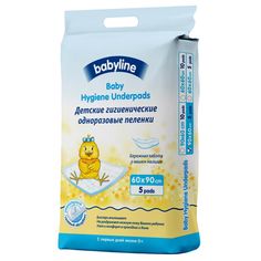 Пеленки Babyline с гелевым абсорбентом 60х90 см, 5 шт