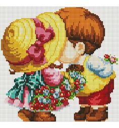 Мозаика на подрамнике Белоснежка Нежная встреча