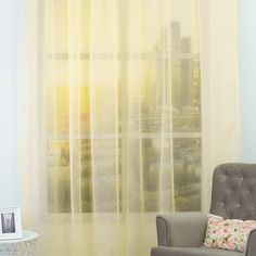 Однотонная вуаль 300х270 см, 1шт., желтый Amore Mio