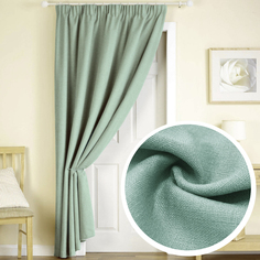 Портьера Лен 200х270 см, 1 шт., бирюзовый Amore Mio