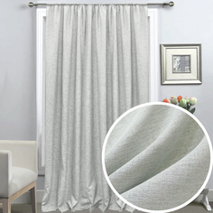 Портьера Лен 200х270 см, 1 шт., светло- бежевый натуральный Amore Mio