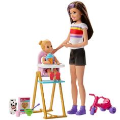 Игровой набор Barbie Няня Брюнетка в шортах