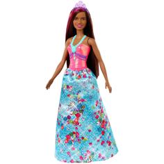 Кукла Barbie Принцесса Брюнетка с розовой прядью