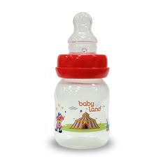 Бутылочка Babyland ортодонтическая соска с антиколиковым клапаном, полипропилен, 0-6 мес, 80 мл