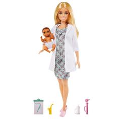 Кукла Barbie Доктор педиатр с малышом