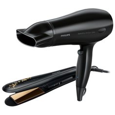 Набор (фен + щипцы) Philips HP8646 Shine черный