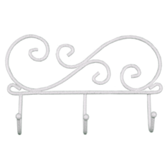 Вешалка ЗМИ Кружева 3 (ВН 275) белое серебро