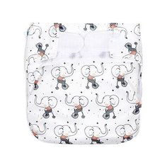 GlorYes! подгузник all-in-one (3-6 кг) 1 шт. велогонки со слонами