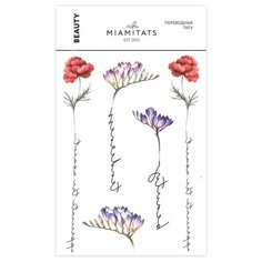 Miami tattoos Переводные тату Beauty красный/фиолетовый