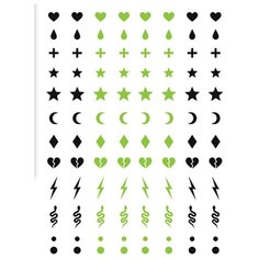 Miami tattoos Переводные тату Glow Symbols зеленый/черный