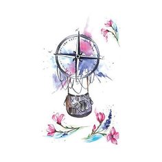 Polysfera Tattoo Авторская татуировка Tattoo PS&KG 0012 розовый/фиолетовый