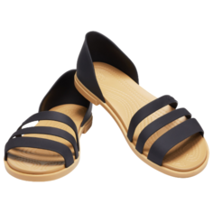 Сандалии Crocs Tulum Open Flat , размер 39(W9) , black/tan