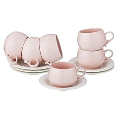 Кофейный сервиз Lefard 374-060, 6 персон розовый