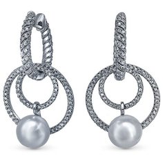 Silver WINGS Серьги из серебра жемчуг, куб.цирконий 020024-263-196