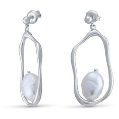 Silver WINGS Серьги из серебра жемчуг барокко 02sae5432a-205