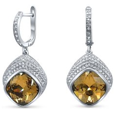 Silver WINGS Серьги из серебра кристалл swarovski, куб.цирконий 22set9569x-136-248